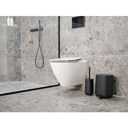 WC Bürstengarnitur TIME 36 cm, schwarz, Beton, Zone Dänemark