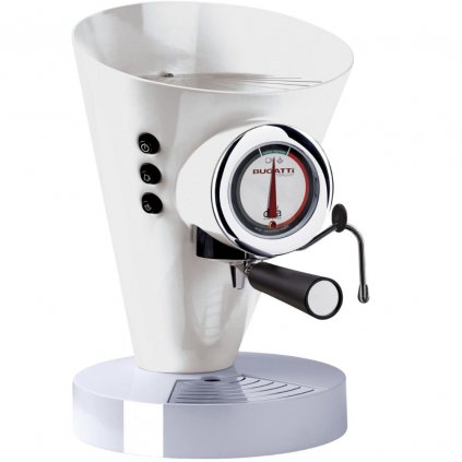 Espresso Kaffeemaschine DIVA EVOLUTION 0,8 l, weiß, Edelstahl, Bugatti