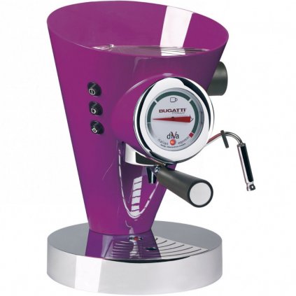 Espresso Kaffeemaschine DIVA 0,8 l, Lilac, Edelstahl, Bugatti