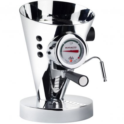 Espresso Kaffeemaschine DIVA 0,8 l, silber, Edelstahl, Bugatti