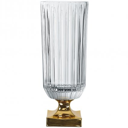 Vase MINERVA GOLD 40 cm, klar, Nachtmann