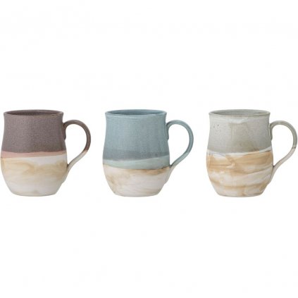 Tasse ASH 450 ml, 3er-Set, Steingut, Bloomingville