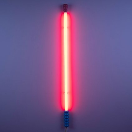 Wand Dekoleuchte SUPERLINEA 141,5 cm, rot, Holz/Kunststoff, Seletti