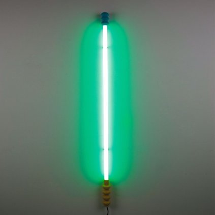 Wand Dekoleuchte SUPERLINEA 141,5 cm, grün, Holz/Kunststoff, Seletti