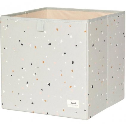 Kinder Aufbewahrungsbox RECYCLED 33 cm, Terrazzo Green, 3 Sprouts