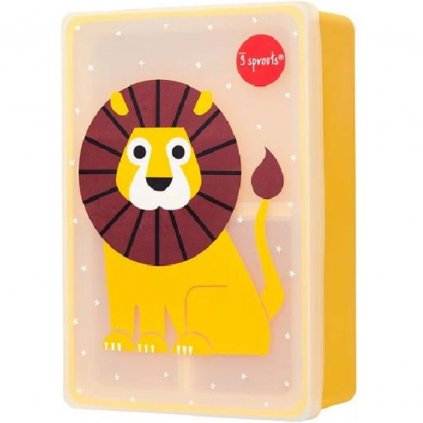 Kinder Lunchbox LION 20 cm, gelb, 3 Sprouts