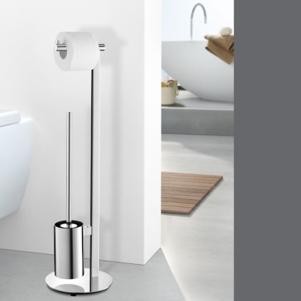 Toilettenbutler SCALA 72 cm, poliert, Edelstahl, Zack