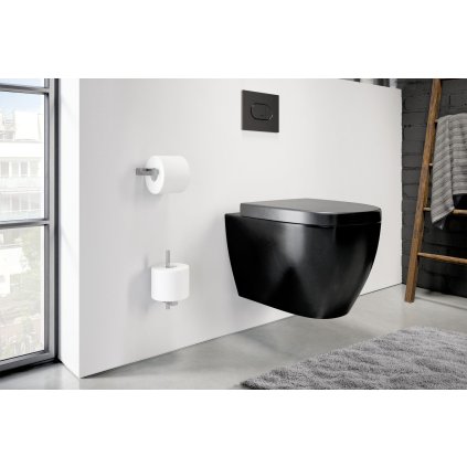 Toilettenpapierhalter CARVO 16 cm, matt, Edelstahl, Zack