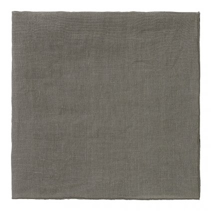 Leinen-Serviette LINEO 42 x 42 cm, braungrün, Blomus