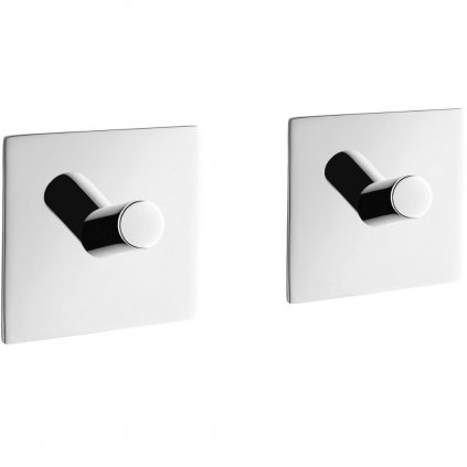 Handtuchhaken 4 cm, 2er-Set, poliert, Edelstahl, Zack