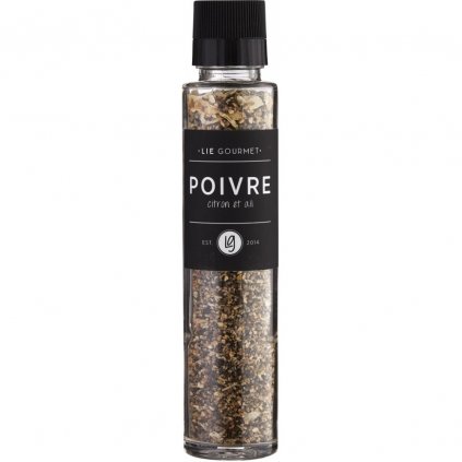 Pfeffer mit Zitrone und Knoblauch 115 g, mit Mühle, Lie Gourmet