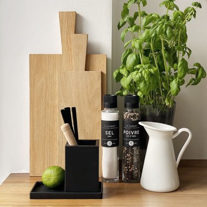 Geschenkset, Meersalz und schwarzer/weißer Pfeffer, mit Mühlen, Lie Gourmet