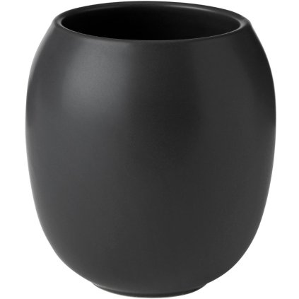 Zahnputzbecher FJORD 10 cm, schwarz, Steingut, Stelton
