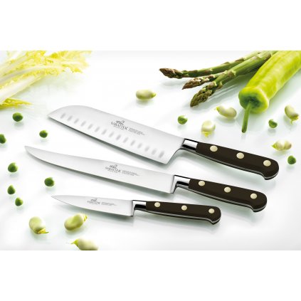 Allzwecksmesser IDÉAL 10 cm, Messingnieten, schwarz, Lion Sabatier