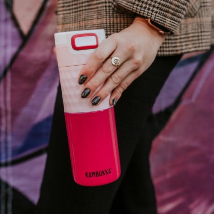 Isolierbecher ETNA GRIP 500 ml, Diva Pink, edelstahl, Kambukka