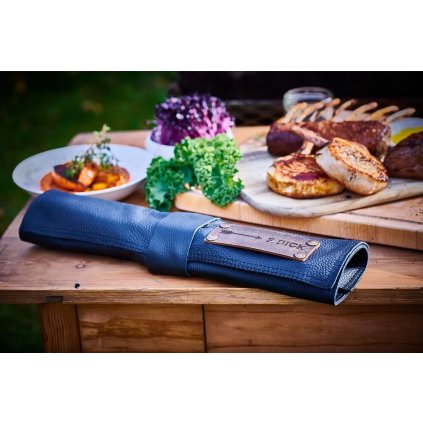 Messer Rolltasche, schwarz, Leder, F.DICK