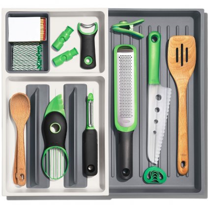 Besteckkasten GOOD GRIPS 41 cm, grau, Kunststoff, OXO