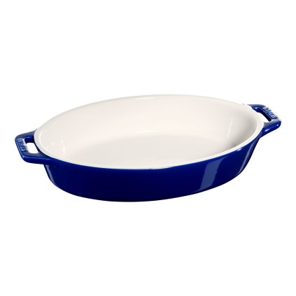 Auflaufform 23 cm, blau, Keramik, Staub