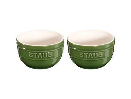 Ramekin 9 cm, 2er-Set, grün, Keramik, Staub
