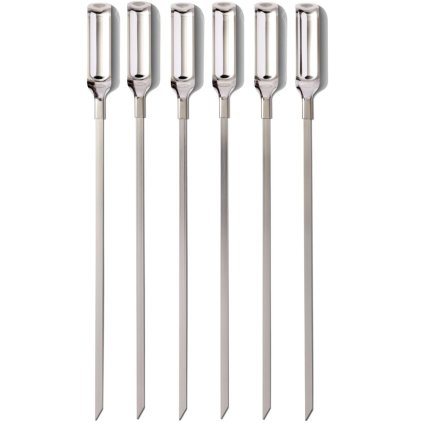 Grillspieß GOOD GRIPS 34 cm, 6er-Set, silber, Edelstahl, OXO