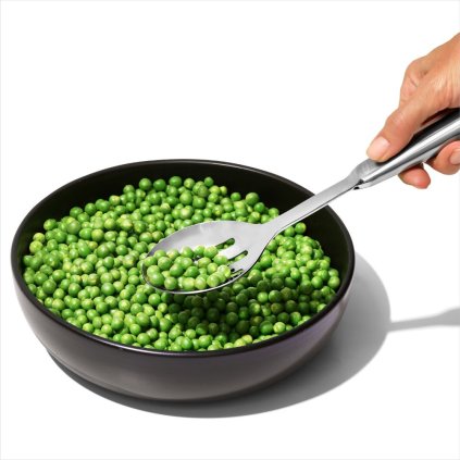 Löffel mit Löchern STEEL 28 cm, silber, Edelstahl, OXO
