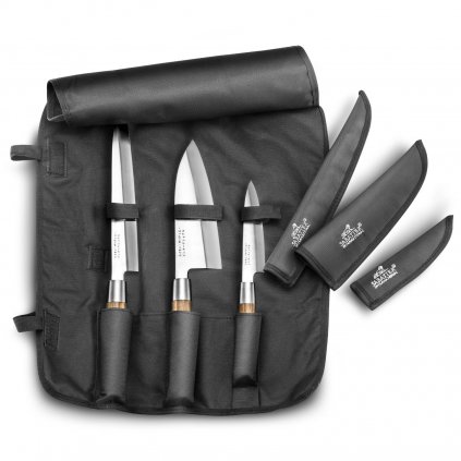 Messerset JAPONAIS, 3-teilig, mit Rolltasche, Lion Sabatier