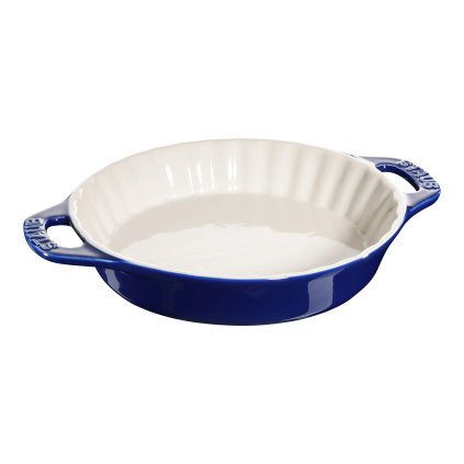 Tarteform Backform 24 cm, blau, Keramik, Staub