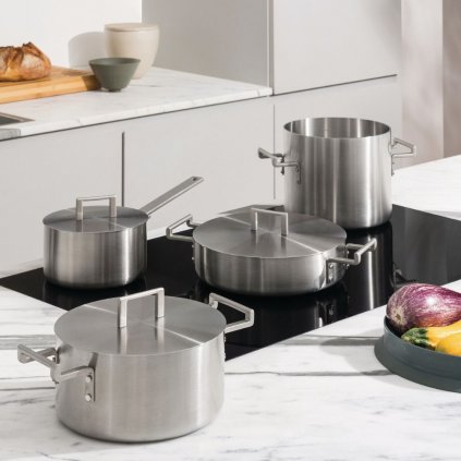 Kasserolle CONVIVIO 20 cm, 3,1 l, Edelstahl, Alessi