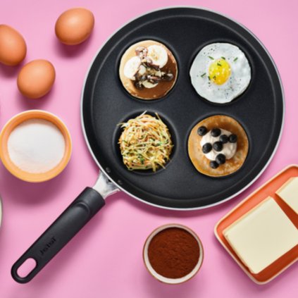 Pfannkuchenpfanne PANCAKE TIME D5292072 25 cm, schwarz, Aluminium, Tefal