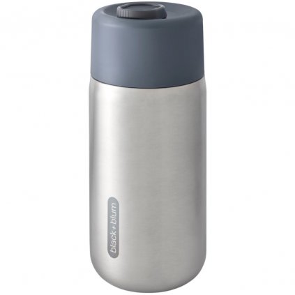 Reisebecher To Go Becher 340 ml, grau, Edelstahl, Black+Blum