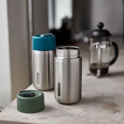 Reisebecher To Go Becher 340 ml, Marine, Edelstahl, Black+Blum