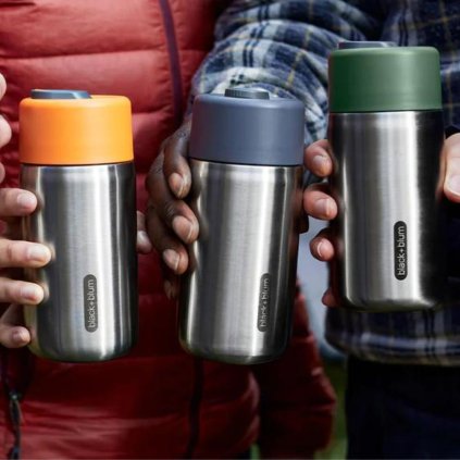 Reisebecher To Go Becher 340 ml, orange, Edelstahl, Black+Blum