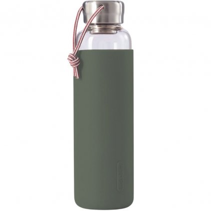 Trinkflasche 600 ml, Olive, Glas, Black+Blum