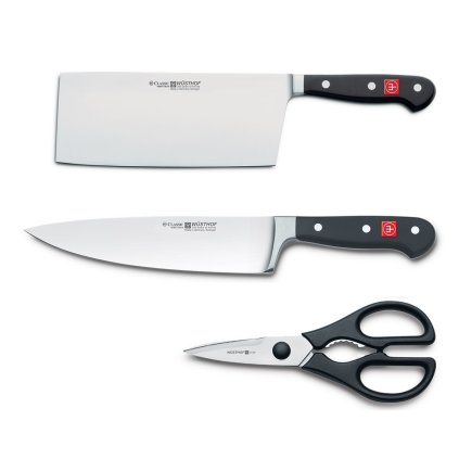 Messerset CLASSIC, 3-teilig, mit Schere, Wüsthof