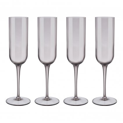 Champagnerglas FUUM, 4er-Set, 210 ml, braunes Glas, Blomus