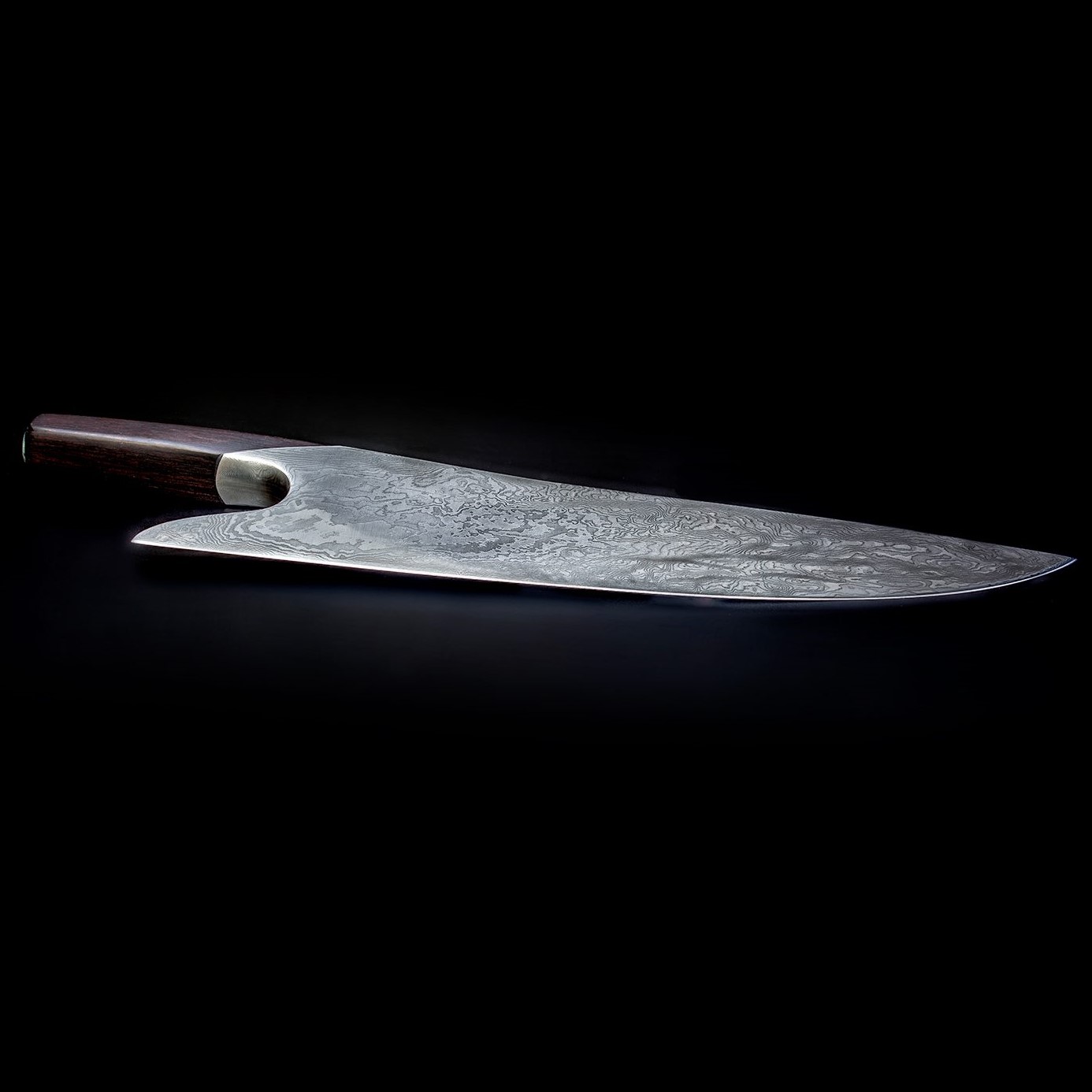 Chefmesser Kochmesser THE KNIFE GRENADILL DAMASCUS 26 cm, braun, Güde
