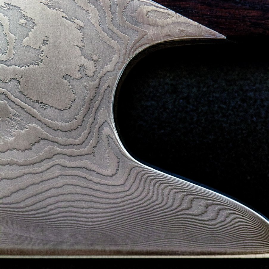 Chefmesser Kochmesser THE KNIFE GRENADILL DAMASCUS 26 cm, braun, Güde