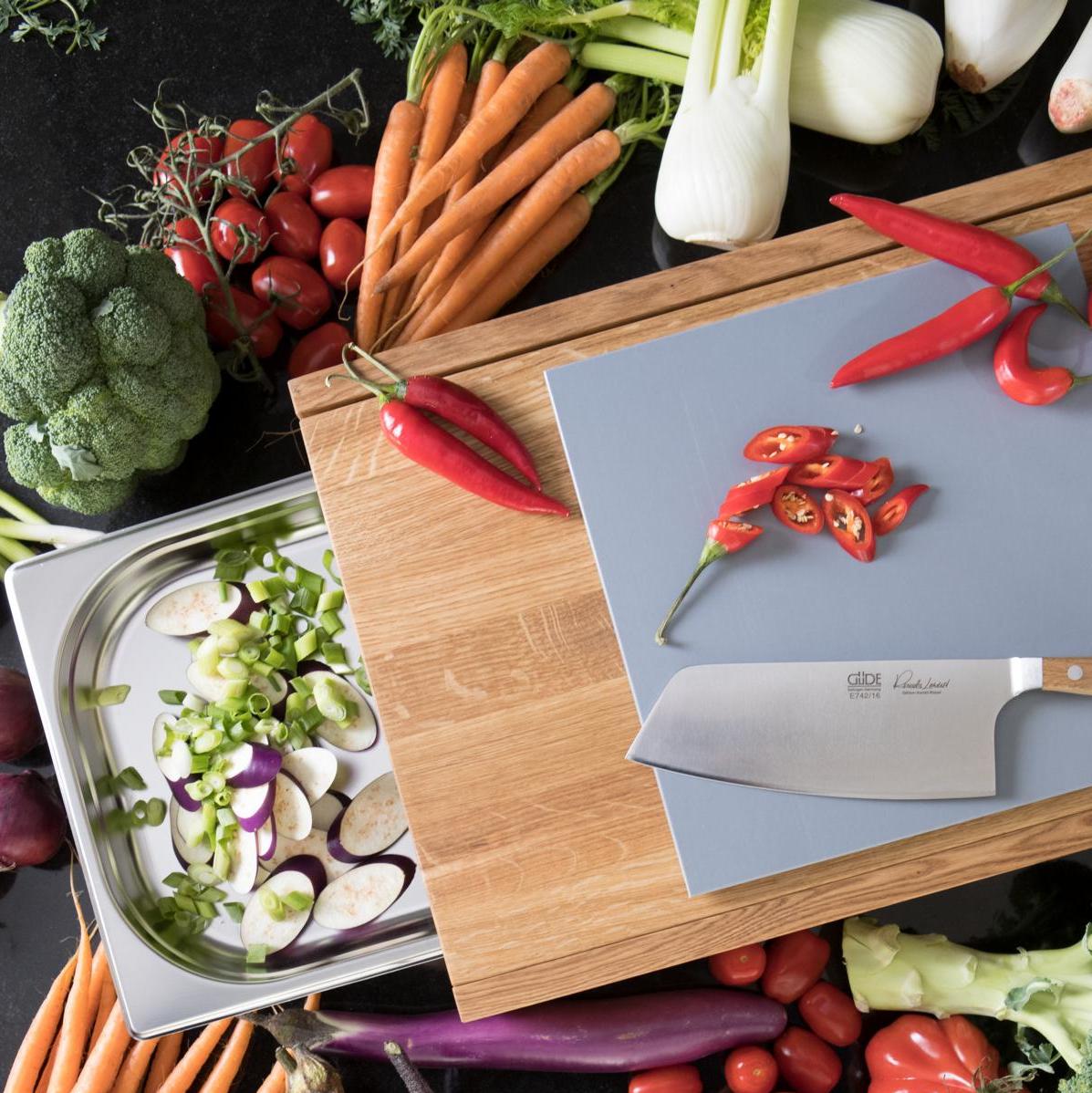 Schneidebrett ONE LONG GRAIN 45 x 33 cm, mit Schublade, Eichenholz, Jack & Lucy