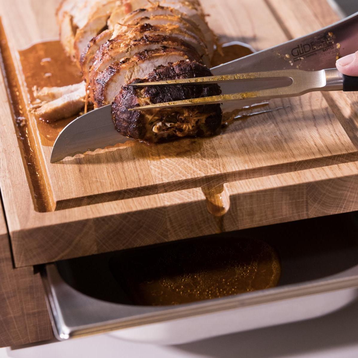 Schneidebrett ONE LONG GRAIN 45 x 33 cm, mit Schublade, Eichenholz, Jack & Lucy