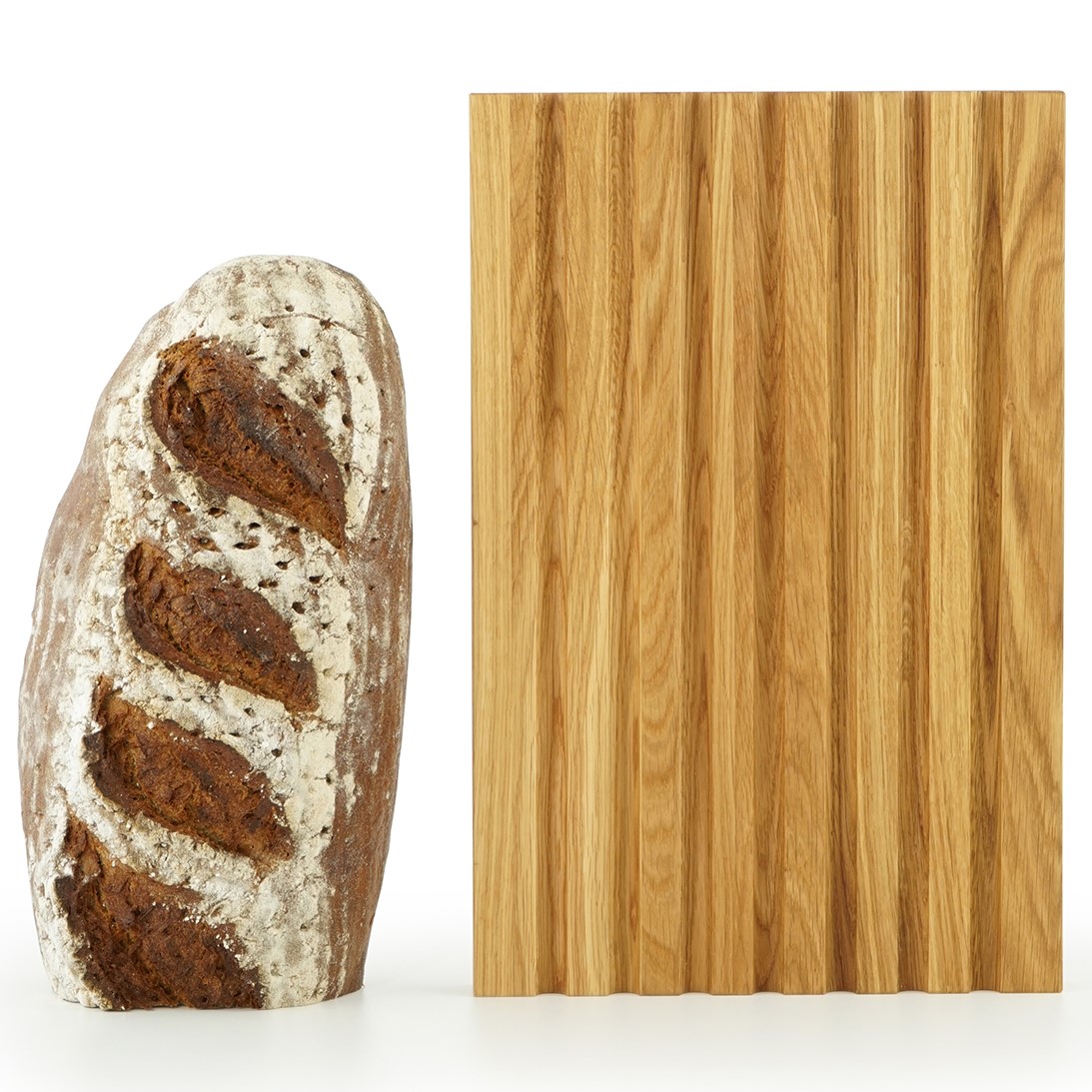 Schneidebrett ESSENTIALS 45 x 29,5 cm, für Brot, Eichenholz, Jack & Lucy