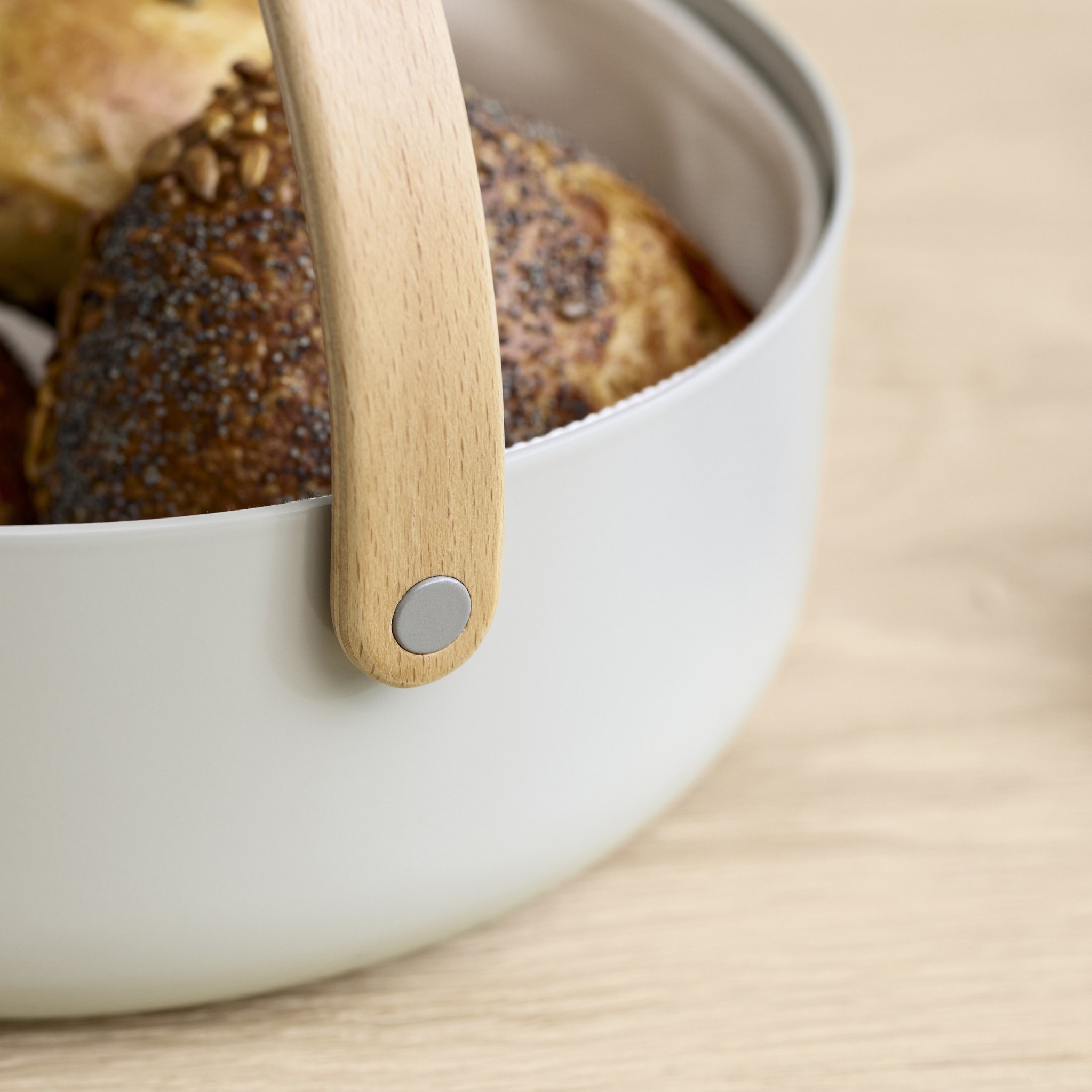Brotkorb EMMA 23 cm, grau, Aluminium, Stelton