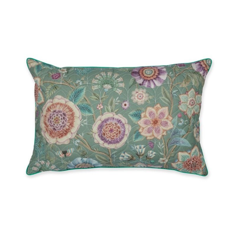 Deko Kissen VIVA LAS FLORES 45 x 70 cm, grün, Baumwollperkal, Pip Studio