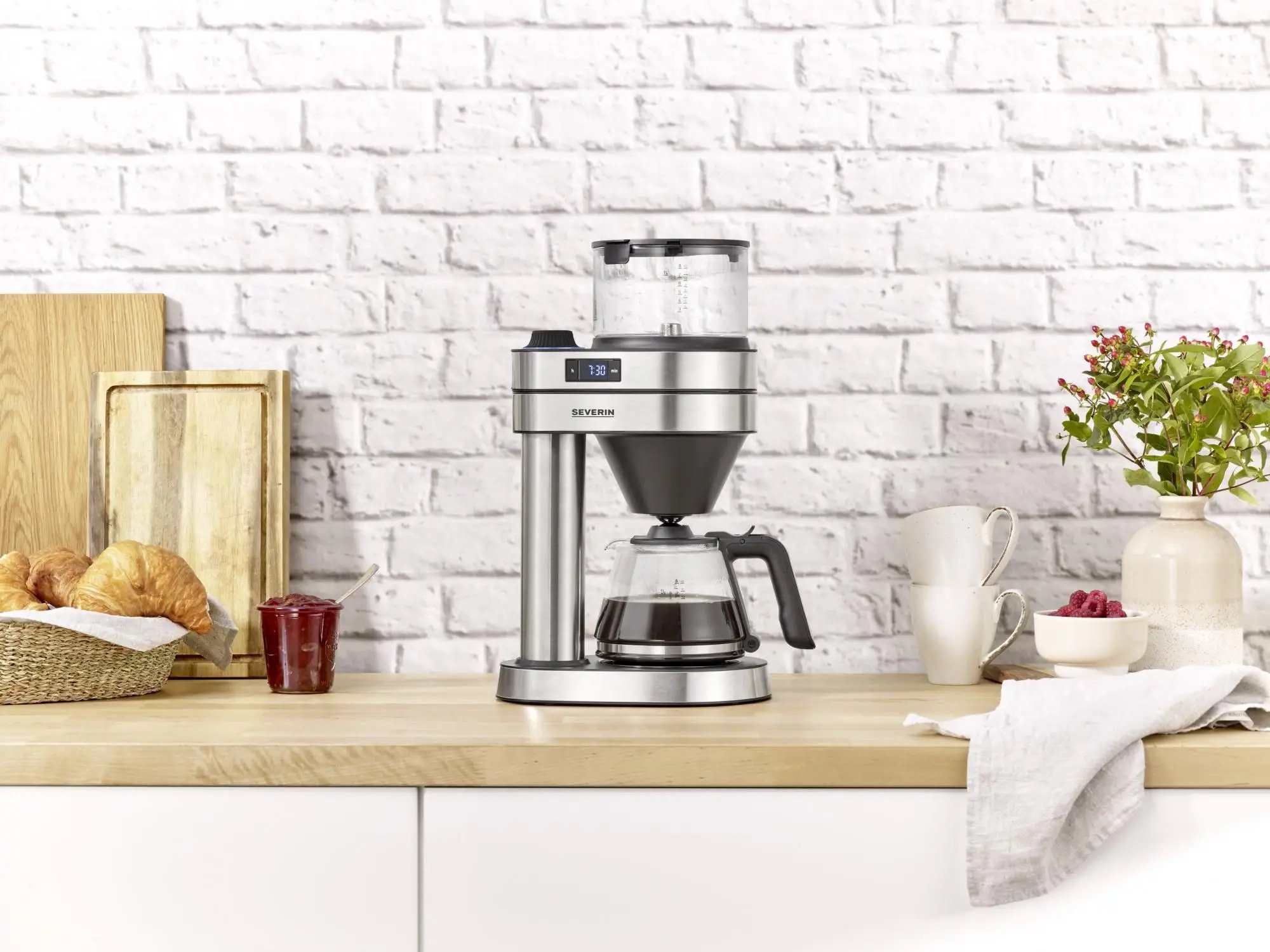 Kaffeetropfer KA 5760 CAPRICE Severin 1,0 l silber