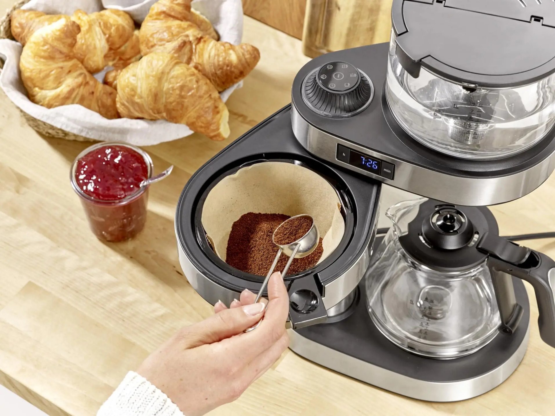 Kaffeetropfer KA 5760 CAPRICE Severin 1,0 l silber