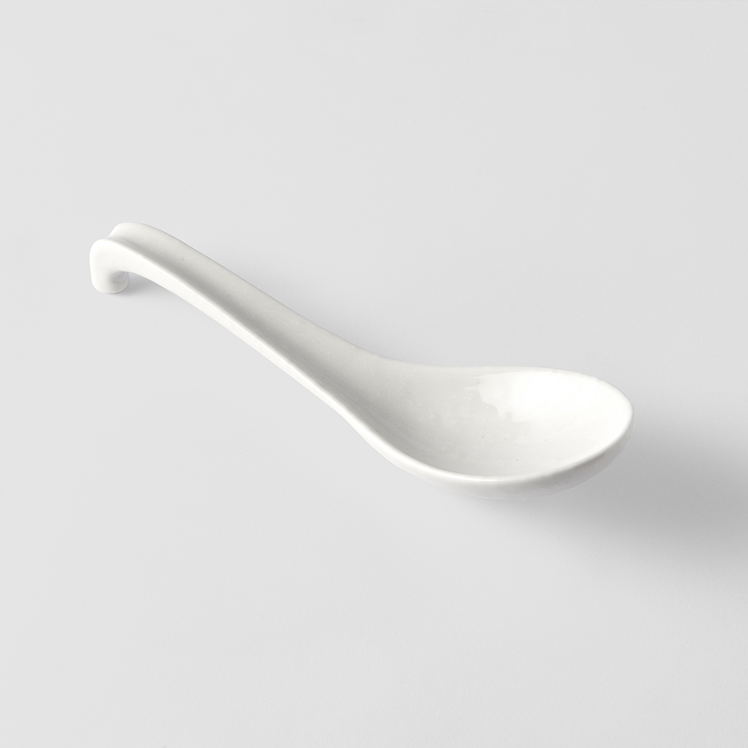 Japanischer Löffel 17,5 cm, weiß, MIJ