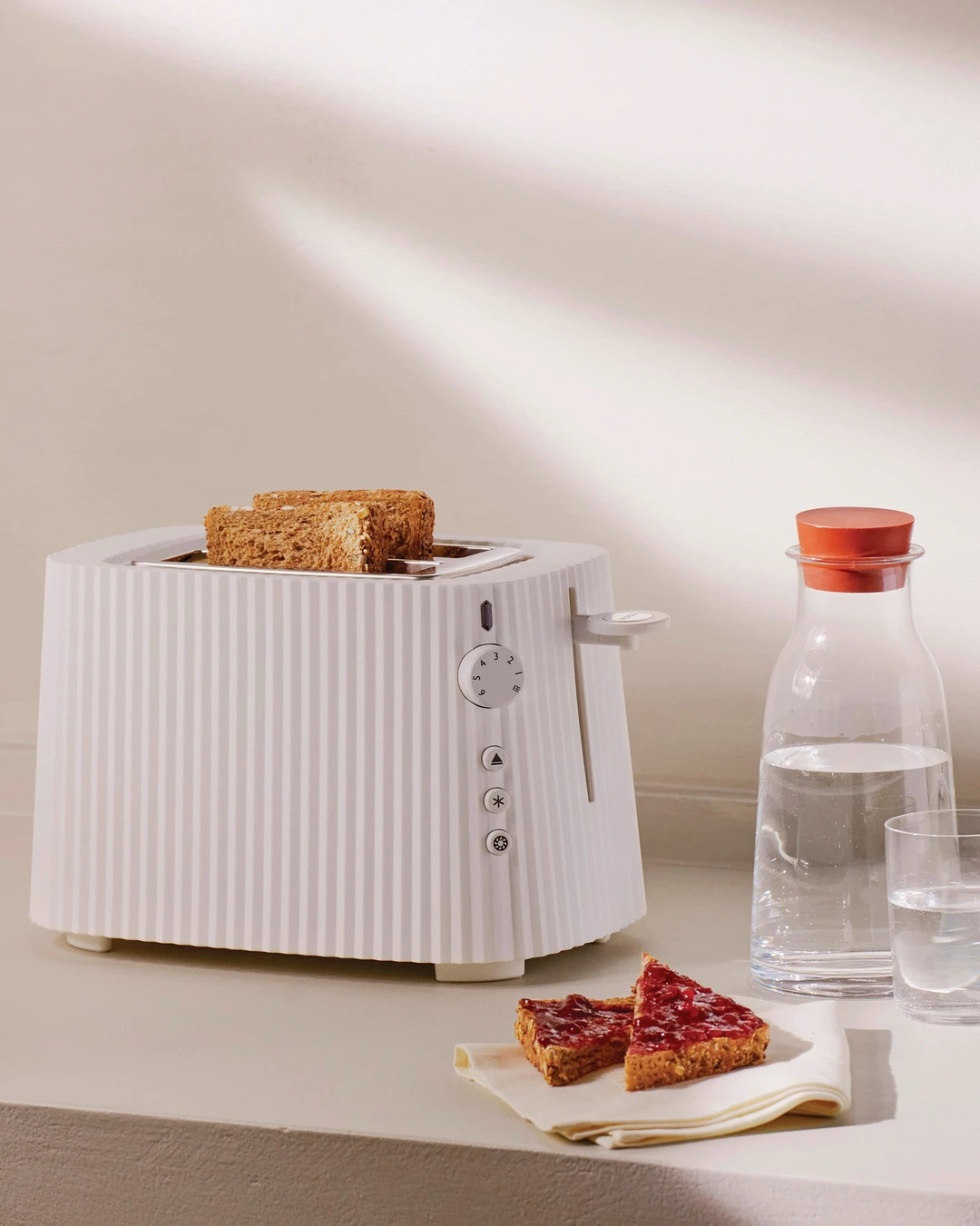 Toaster PLISSE, 2 Scheiben, weiß, Alessi