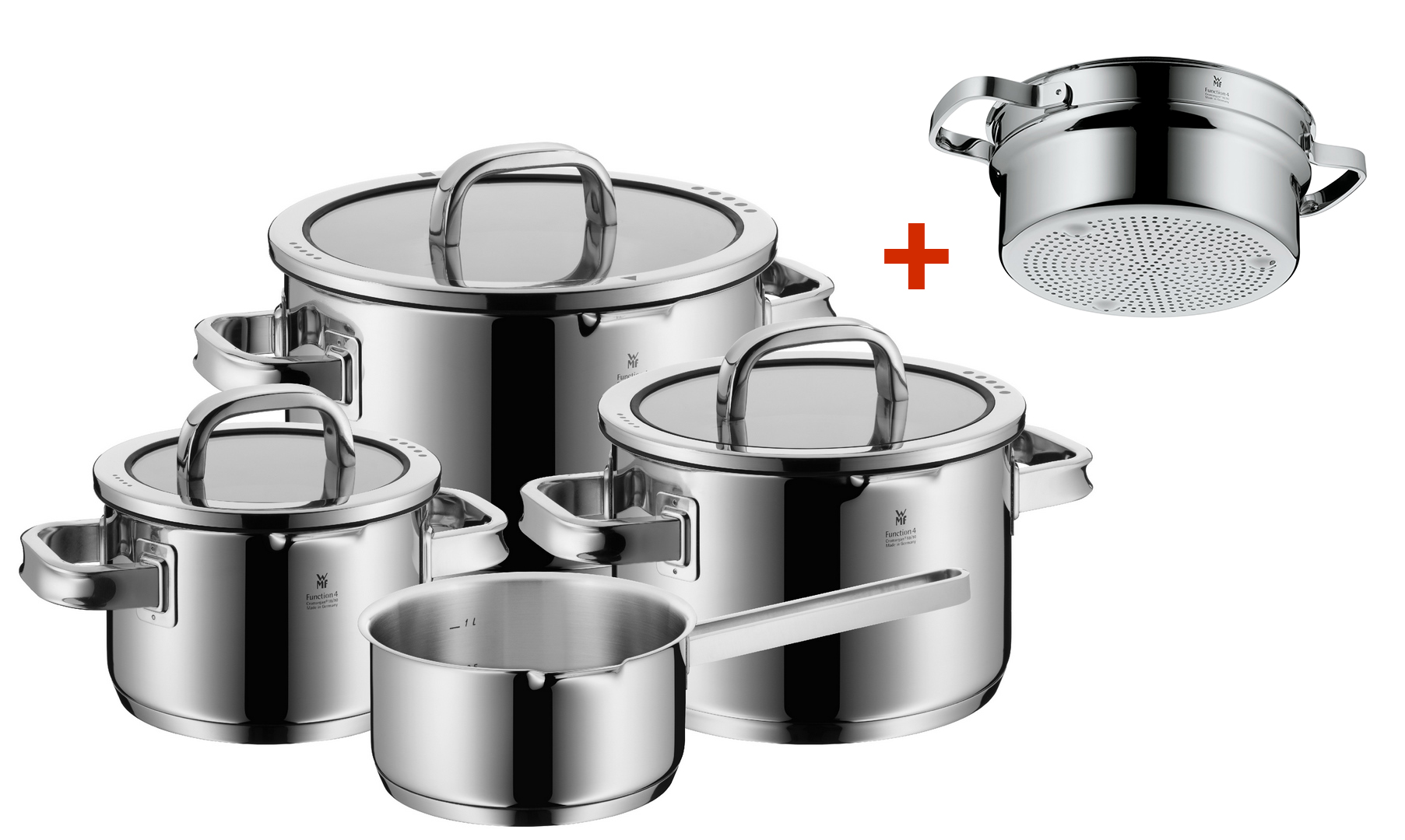 Satz Töpfe mit Topf a Dampfer 5 pcs Funktion 4 Edition BLACK WMF