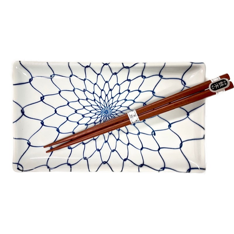 Sushi Set WHITE & BLUE NETTO DESIGN, 4-teilig, MIJ