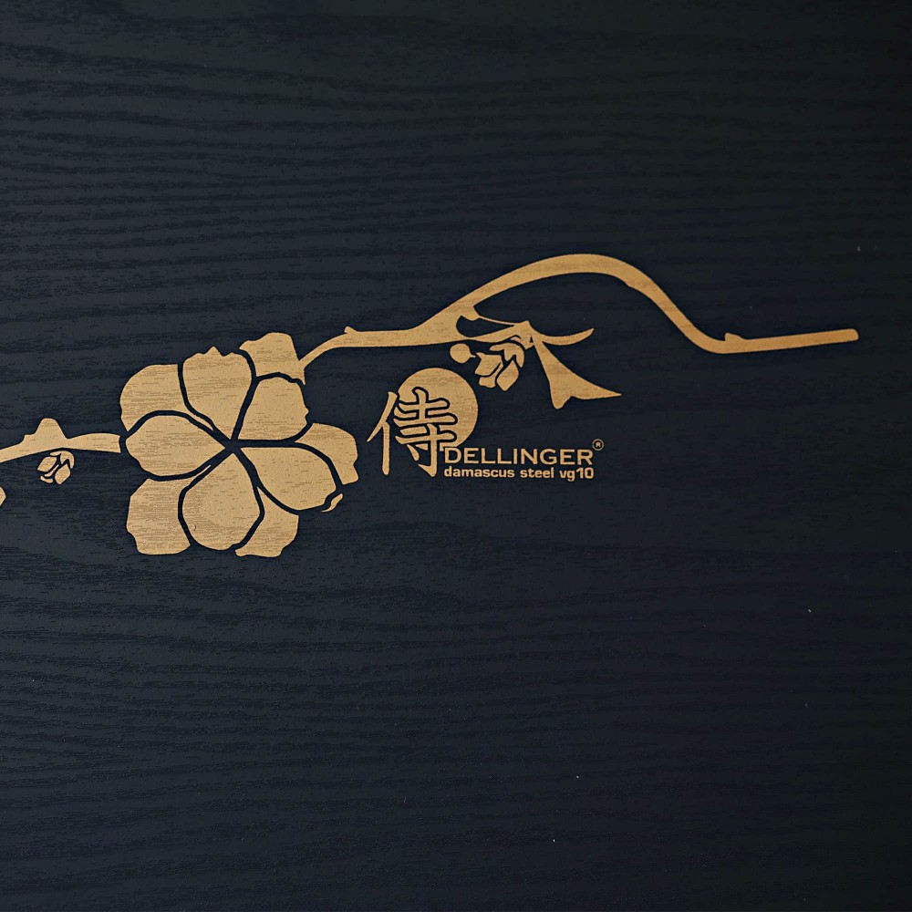 Japanisches Messer Set JOSHI SAKURA, 4-teilig, mit Schleifstein, Geschenkbox, Dellinger