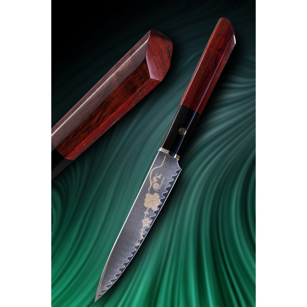 Japanisches Messer Set JOSHI SAKURA, 4-teilig, mit Schleifstein, Geschenkbox, Dellinger